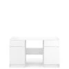 One Call Bilbao Ready Assembled High Gloss Desk - White -Oleu Furniture Shop MUDPR SQ1 0000000559 WHITE GLOSS SLf