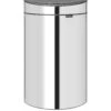 Brabantia 40-Litre Touch Bin New 1 Brabantia 40-Litre Touch Bin New -Oleu Furniture Shop MVJLJ SQ1 0000002606 BRILLIANT STEEL SLf