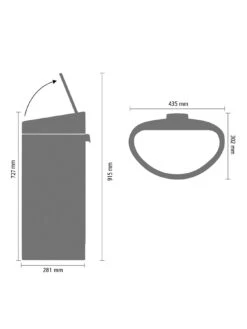 Brabantia 40-Litre Touch Bin New -Oleu Furniture Shop MVJLJ SQ4 0000002606 BRILLIANT STEEL SLd2