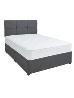 Airsprung New Eleanor 1200 Pocket Comfort Divan Bed With Storage Options -Oleu Furniture Shop MWXTH SQ3 0000000071 CHARCOAL SLd