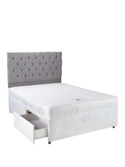 Airsprung New Astbury Memory Divan With Storage Options - White 8 Airsprung New Astbury Memory Divan With Storage Options - White -Oleu Furniture Shop MXPKV SQ2 0000000013 WHITE SLf