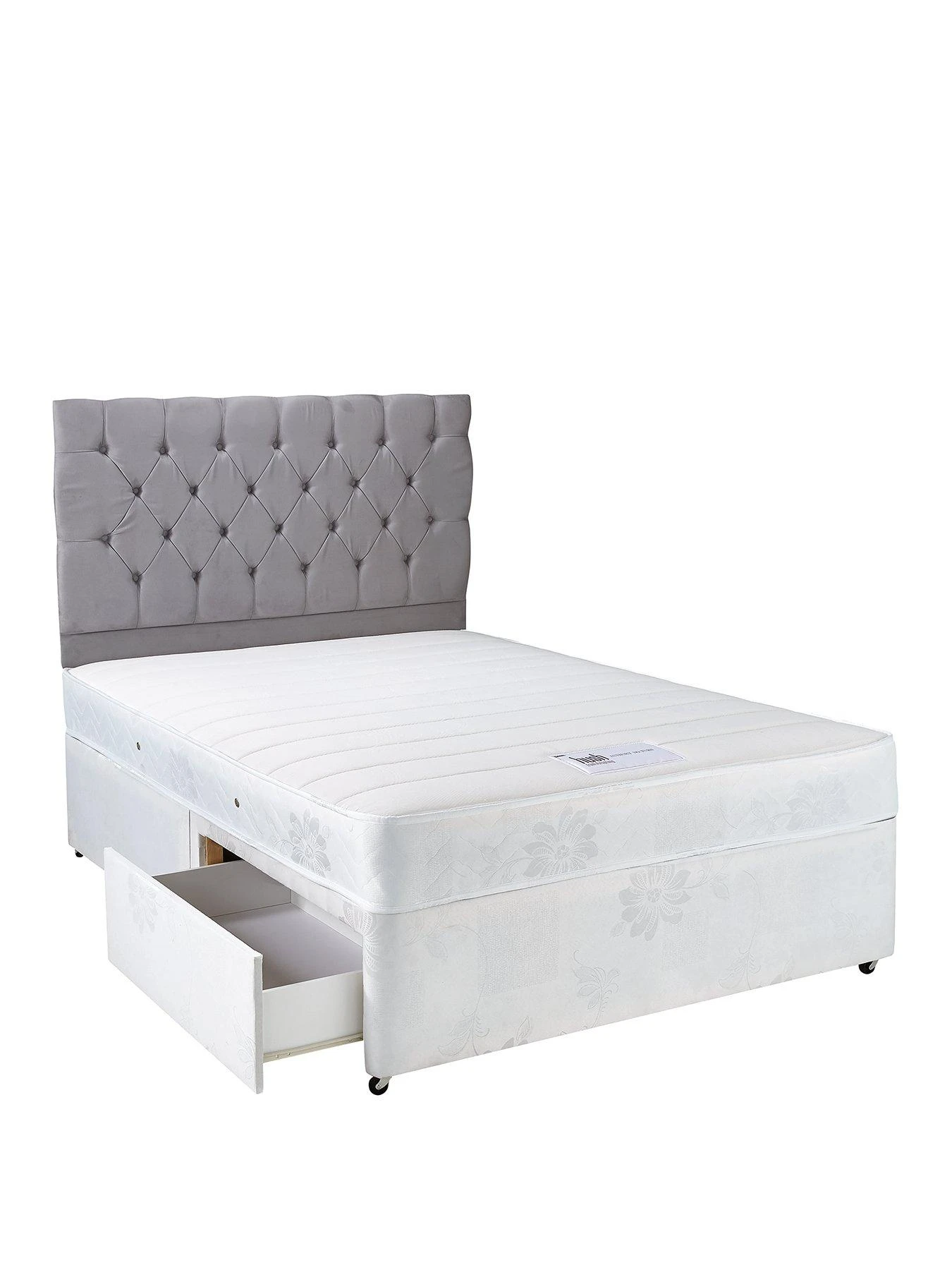 Airsprung New Astbury Memory Divan With Storage Options - White 4 Airsprung New Astbury Memory Divan With Storage Options - White - Image 2