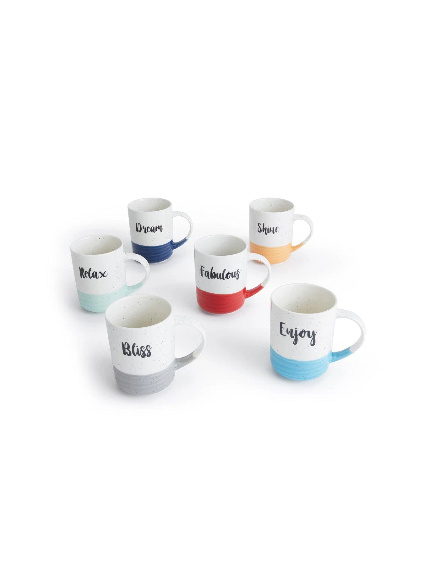 WATERSIDE Dipped Glaze Slogan Mugs – Set Of 6 5 WATERSIDE Dipped Glaze Slogan Mugs – Set Of 6 - Image 3