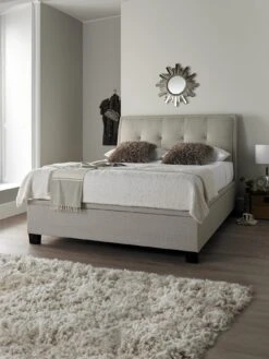 Very Home Livingstone Fabric Ottoman Storage Bed Frame With Mattress Options (Buy And SAVE!) - Slate, Oatmeal