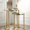 Michelle Keegan Home Aruba Nest Of Lamp Tables -Oleu Furniture Shop N33RM SQ1 0000000036 GOLD RSr