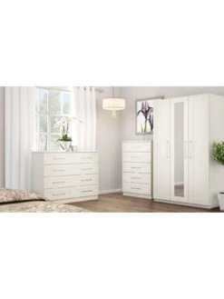 One Call Frodsham Ready Assembled 2 Door Wardrobe -Oleu Furniture Shop N34A7 SQ2 0000000013 WHITE RSr