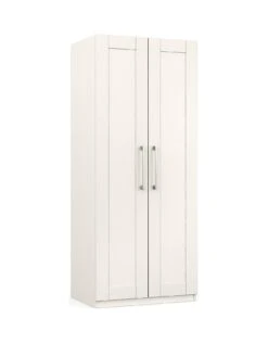 One Call Frodsham Ready Assembled 2 Door Wardrobe -Oleu Furniture Shop N34A7 SQ3 0000000013 WHITE SLa