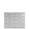 One Call Sanford Ready Assembled High Gloss 4 + 4 Drawer Chest -Oleu Furniture Shop N34AT SQ1 0000013154 DARK GREY GLOSS SLf