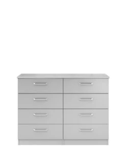 One Call Sanford Ready Assembled High Gloss 4 + 4 Drawer Chest