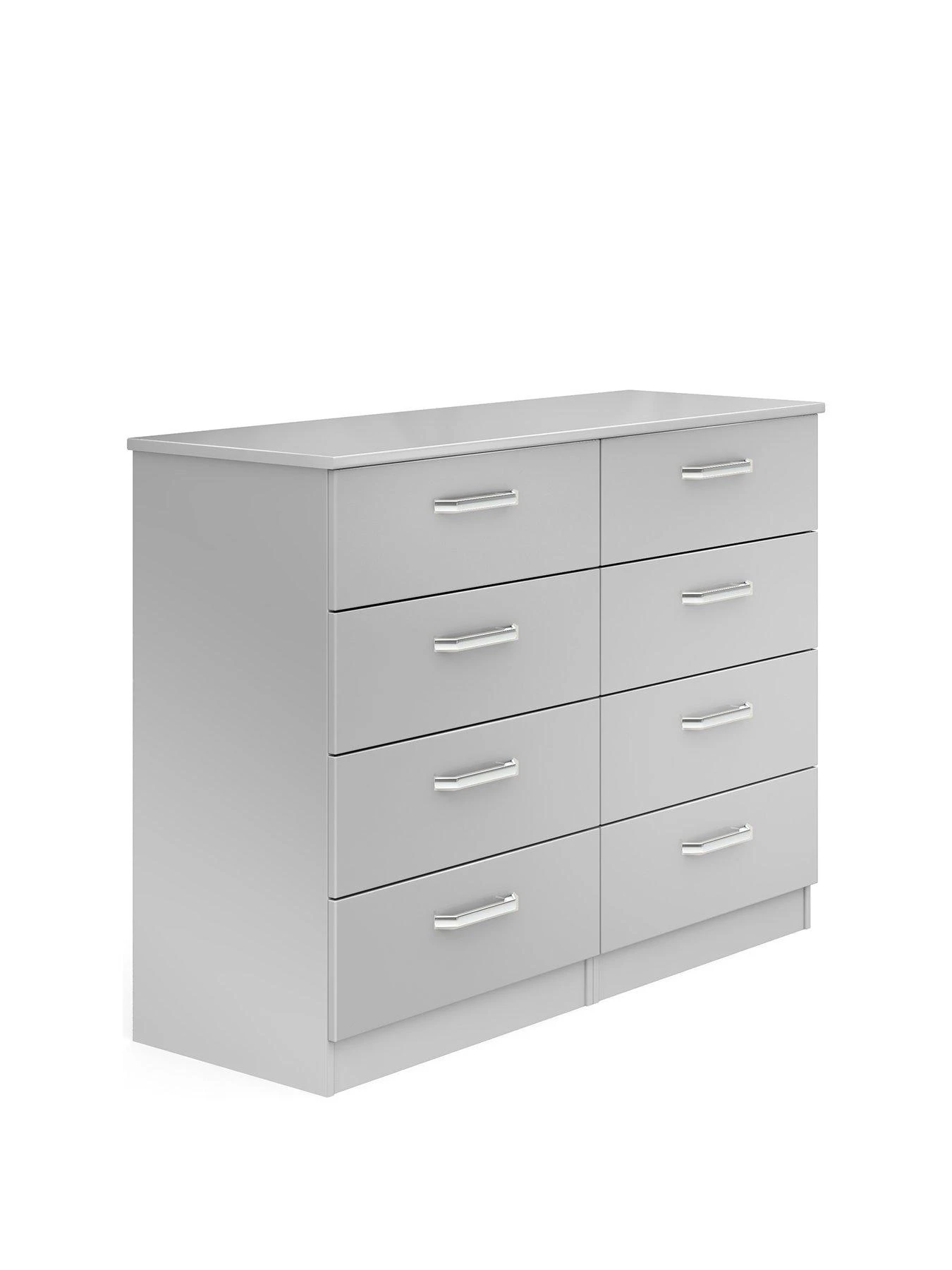 One Call Sanford Ready Assembled High Gloss 4 + 4 Drawer Chest 5 One Call Sanford Ready Assembled High Gloss 4 + 4 Drawer Chest - Image 3