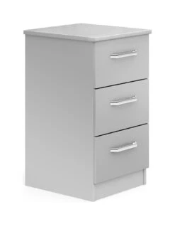 One Call Sanford Ready Assembled High Gloss 3 Drawer Bedside Chest 9 One Call Sanford Ready Assembled High Gloss 3 Drawer Bedside Chest -Oleu Furniture Shop N34AW SQ3 0000013154 DARK GREY GLOSS SLa