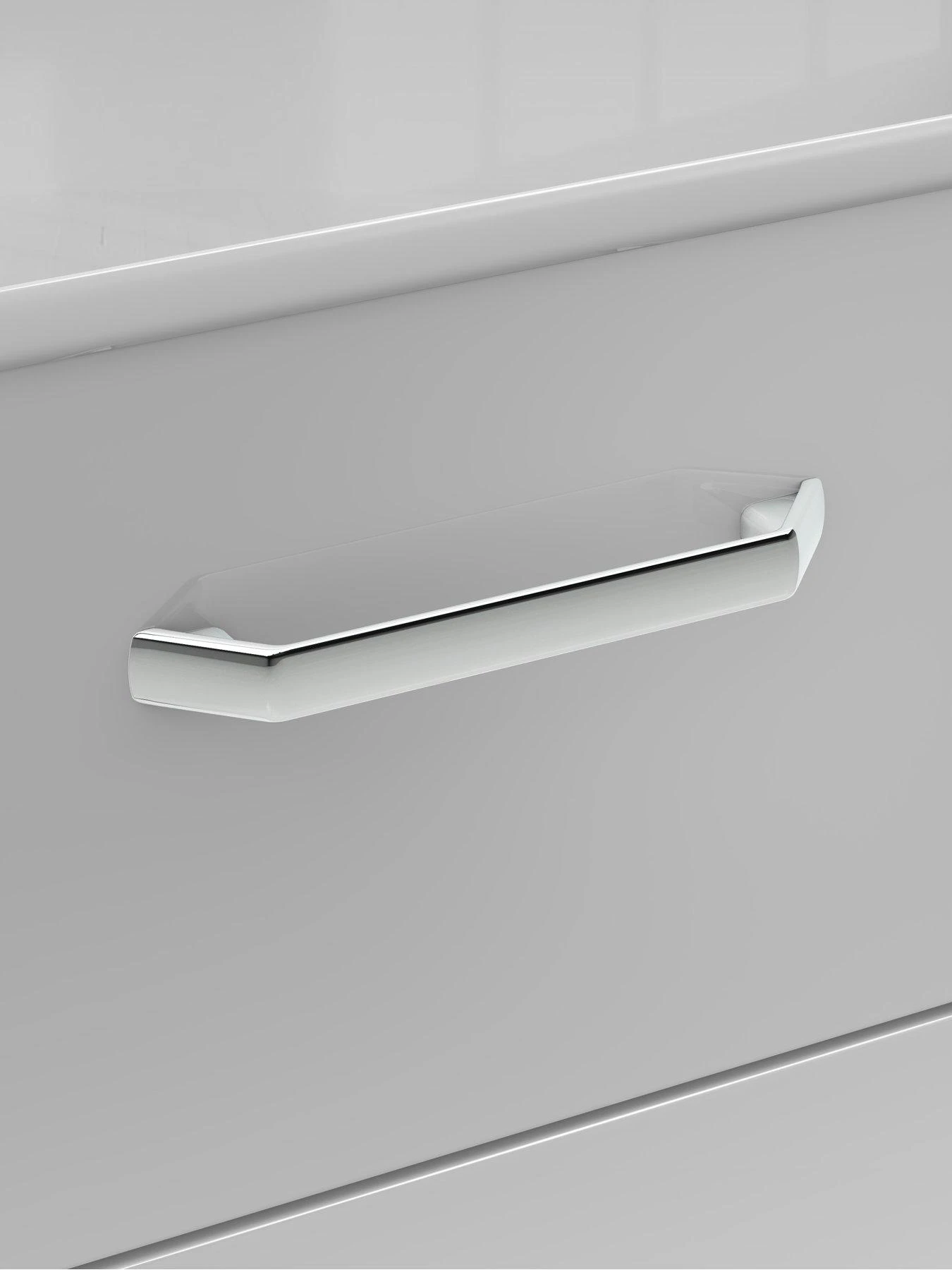 One Call Sanford Ready Assembled High Gloss 3 Drawer Bedside Chest 7 One Call Sanford Ready Assembled High Gloss 3 Drawer Bedside Chest - Image 5