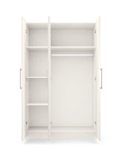 One Call Frodsham Part Assembled 3 Door Wardrobe -Oleu Furniture Shop N34C6 SQ4 0000000013 WHITE SLd