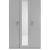 One Call Sanford Part Assembled 3 Door High Gloss Mirrored Wardrobe -Oleu Furniture Shop N34CD SQ1 0000013154 DARK GREY GLOSS SLf