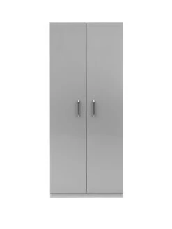 One Call Sanford Ready Assembled 2 Door High Gloss Wardrobe