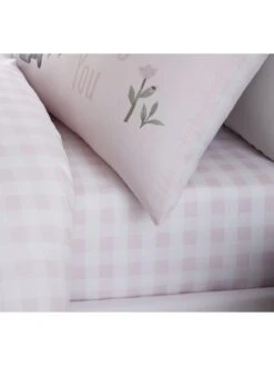 Catherine Lansfield Woodland Friends Easy Care Fitted Sheet - Pink -Oleu Furniture Shop N3UUH SQ2 0000000063 PINK SLd