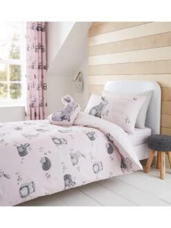 Catherine Lansfield Woodland Friends Easy Care Fitted Sheet - Pink -Oleu Furniture Shop N3UUH SQ3 0000000063 PINK SLd1