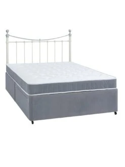 Airsprung Berlin Divan Bed With Storage Options (Excludes Headboard) -Oleu Furniture Shop N4JWF SQ3 0000000005 GREY SLd