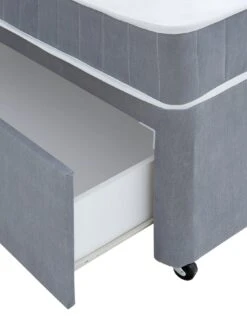 Airsprung Berlin Divan Bed With Storage Options (Excludes Headboard) -Oleu Furniture Shop N4JWF SQ4 0000000005 GREY SLd1