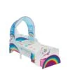 Worlds Apart Unicorn And Rainbow Toddler Bed With Canopy And Storage