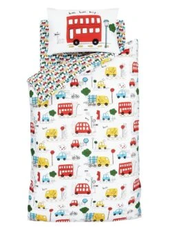 Catherine Lansfield Transport Fitted Sheet - Toddler - Multi -Oleu Furniture Shop NRCQE SQ2 0000000029 MULTI SLd1