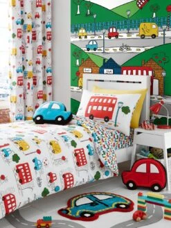 Catherine Lansfield Transport Fitted Sheet - Toddler - Multi -Oleu Furniture Shop NRCQE SQ4 0000000029 MULTI SLd1
