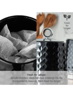 Morphy Richards Dimensions Set Of Three Storage Canisters – Black 13 Morphy Richards Dimensions Set Of Three Storage Canisters – Black -Oleu Furniture Shop NT9V3 SQ6 0000000004 BLACK SLd4