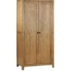 Julian Bowen Marlborough 2 Door Solid Oak/Oak Veneer Wardrobe -Oleu Furniture Shop NVPYN SQ1 0000000006 OAK SLf