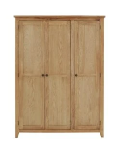 Julian Bowen Marlborough 3 Door Wardrobe With Fitted Interior -Oleu Furniture Shop NVPYP SQ3 0000000006 OAK SLa