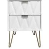 SWIFT Versailles Ready Assembled 2 Drawer Bedside Chest - FSC® Certified 2 SWIFT Versailles Ready Assembled 2 Drawer Bedside Chest - FSC® Certified -Oleu Furniture Shop NWEXK SQ1 0000000013 WHITE SLf