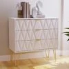 SWIFT Versailles Ready Assembled 3 Drawer Chest - FSC® Certified -Oleu Furniture Shop NWEXL SQ1 0000000013 WHITE RSr