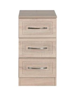 SWIFT Winchester Ready Assembled 3 Drawer Bedside Chest - FSC® Certified