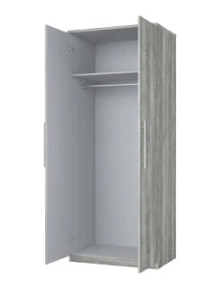 Very Home Home Essentials - Prague 2 Door Wardrobe - FSC® Certified -Oleu Furniture Shop P43KM SQ4 0000000005 GREY SLd