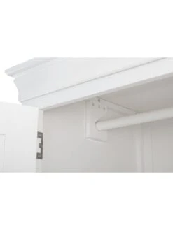 Julian Bowen Clermont 2 Door, 1 Drawer Wardrobe - White -Oleu Furniture Shop PFV3Q SQ5 0000000013 WHITE SLd1