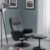 Julian Bowen Lugano Faux Leather Recliner Chair And Stool -Oleu Furniture Shop PFV6H SQ1 0000000004 BLACK RSr