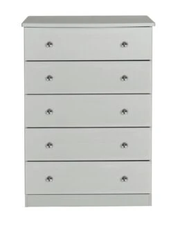 SWIFT Verve Part Assembled 4 Piece Package - 4 Door Mirrored Wardrobe, 5 Drawer Chest And 2 Bedside Chests - FSC® Certified -Oleu Furniture Shop PG69T SQ5 0000000005 GREY SLd1