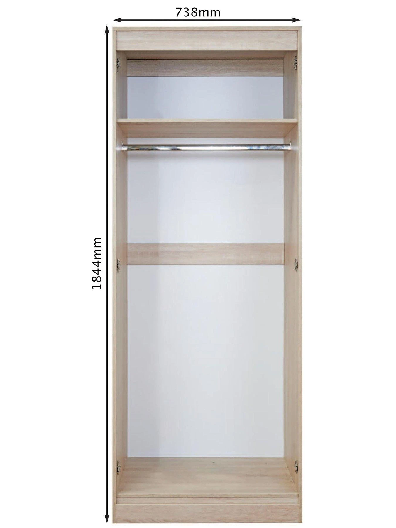 SWIFT Versailles Ready Assembled 4 Piece Package - 2 Door Wardrobe, 5 Drawer Chest And 2 Bedside Chests - FSC® Certified 8 SWIFT Versailles Ready Assembled 4 Piece Package - 2 Door Wardrobe, 5 Drawer Chest And 2 Bedside Chests - FSC® Certified - Image 6