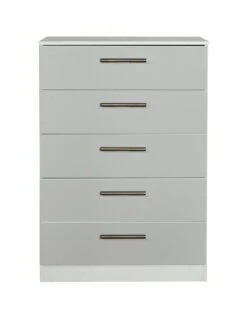 SWIFT Montreal Gloss Ready Assembled 5 Drawer Chest - FSC® Certified