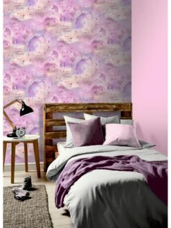 ARTHOUSE Glitter Galaxy Unicorn Wallpaper -Oleu Furniture Shop PG6HC SQ5 0000000063 PINK RSr