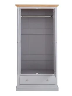 Very Home Hanna 2 Door 1 Drawer Wardrobe -Oleu Furniture Shop PG9YN SQ4 0000002974 GREY OAK TOPS SLd