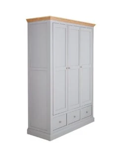 Very Home Hanna 3 Door, 3 Drawer Wardrobe -Oleu Furniture Shop PG9YP SQ3 0000002974 GREY OAK TOPS SLa
