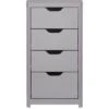 Very Home Aspen Slim 4 Drawer Chest - Grey Oak Effect -Oleu Furniture Shop PGNN7 SQ2 0000006131 GREY OAK SLf