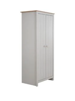 Very Home Atlanta 3 Piece Package - 2 Door Wardrobe, 4 Drawer Chest And 2 Drawer Bedside Chest - Grey/Oak -Oleu Furniture Shop PH6J4 SQ3 0000013391 LIGHT GREY OAK SLa