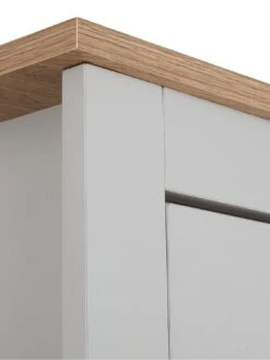 Very Home Atlanta 3 Piece Package - 2 Door Wardrobe, 4 Drawer Chest And 2 Drawer Bedside Chest - Grey/Oak -Oleu Furniture Shop PH6J4 SQ6 0000013391 LIGHT GREY OAK SLd2