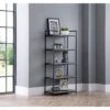 Julian Bowen Staten High Bookcase -Oleu Furniture Shop PH7LM SQ1 0000000222 GREY BLACK RSr