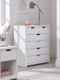 Very Home Aspen 4 + 2 Drawer Chest - White Oak Effect