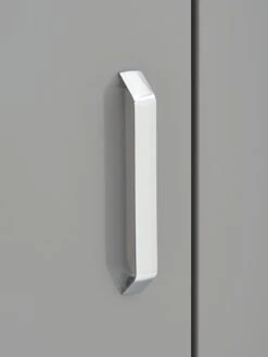 One Call Sanford High Gloss Ready Assembled 4 Piece Package - 2 Door Wardrobe, Chest Of 5 Drawers And 2 Bedside Chests -Oleu Furniture Shop PJ9CP SQ5 0000013154 DARK GREY GLOSS SLd1