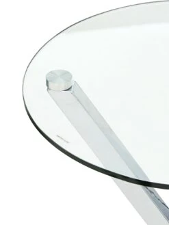 Very Home Chopstick Glass And Chrome Lamp Table -Oleu Furniture Shop PLLF9 SQ4 0000000139 CHROME SLd1