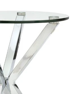Very Home Chopstick Glass And Chrome Lamp Table -Oleu Furniture Shop PLLF9 SQ5 0000000139 CHROME SLd1