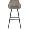 Very Home Dahlia Fabric Bar Stool - Grey/Black -Oleu Furniture Shop PLLJT SQ1 0000000222 GREY BLACK SLf